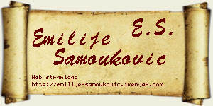 Emilije Samouković vizit kartica